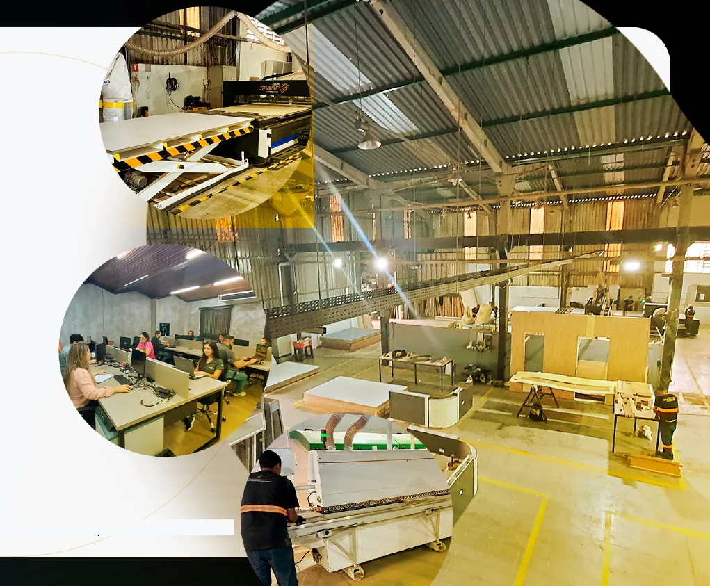 Máquinas e área de produção da fábrica apresentada pela Controlife